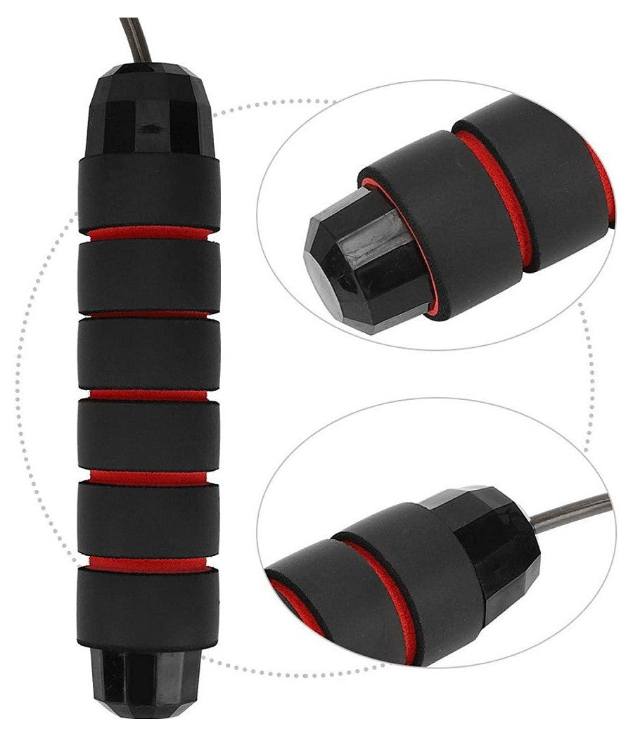 Corda Per Saltare In Acciaio Regolabile Cuscinetti A Sfera Maniglie In Schiuma         