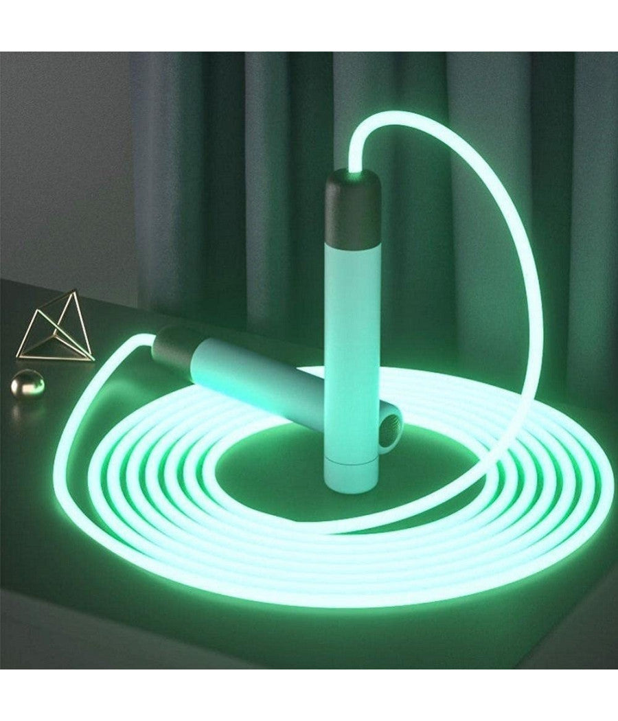 Corda Per Saltare Incandescenti Regolabili Led Fitness Esercizio Allenamento Sport         