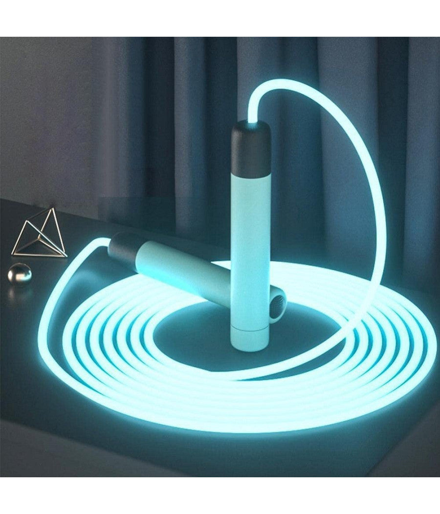Corda Per Saltare Incandescenti Regolabili Led Fitness Esercizio Allenamento Sport         