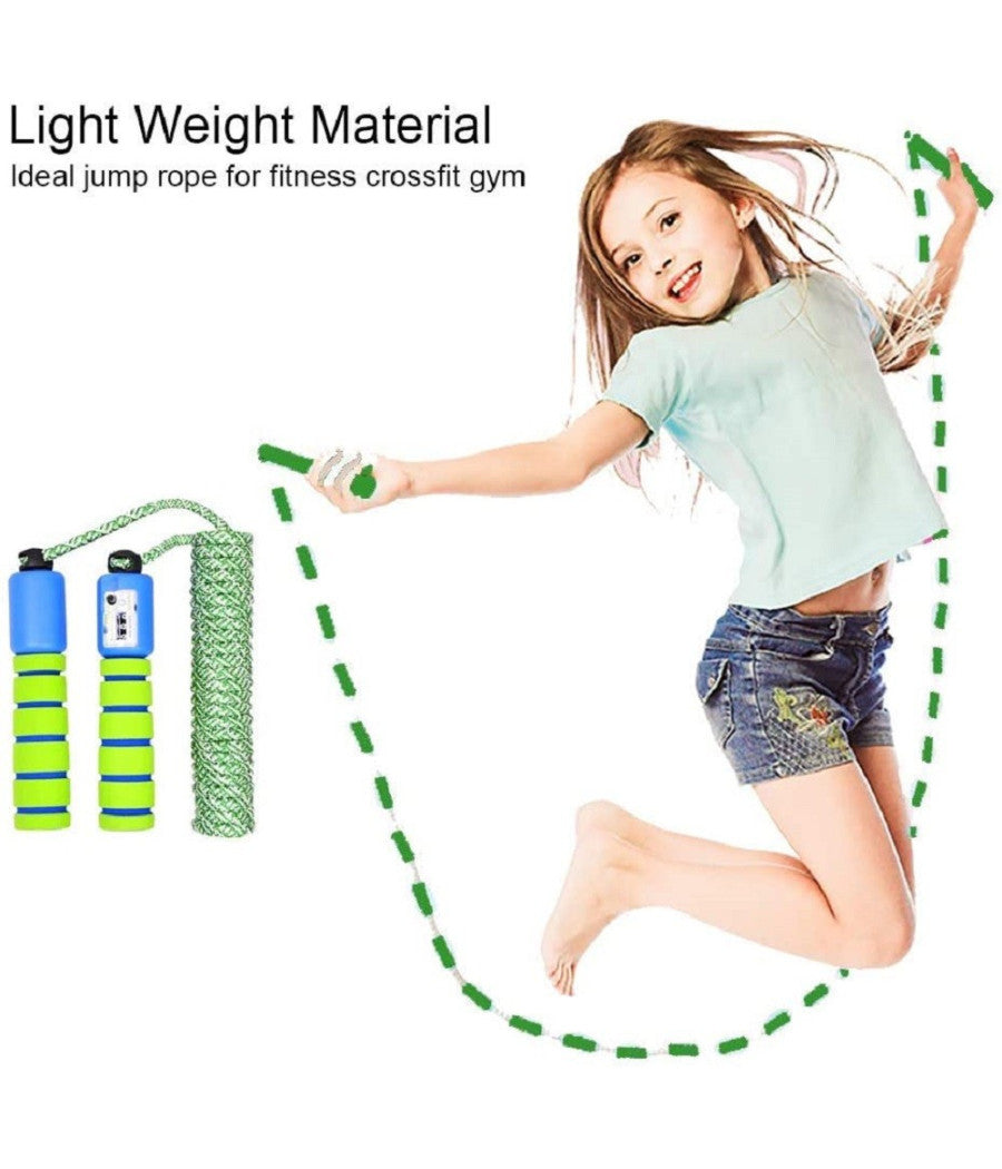 Corda Per Saltare Regolabile Manici Schiuma Contatore Per Bambini Fitness Boxe         