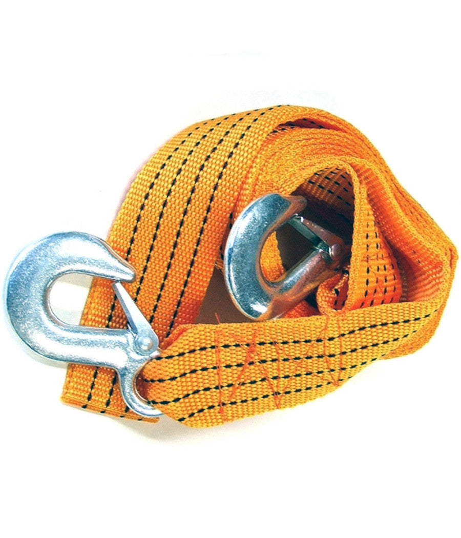 Corda Traino Nastro Tensore Rimorchio Cavo Fune Max 1tonnellate Ganci Auto Moto         
