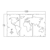 Cornice decorativa mondo 125x73 cm MT1924241 colore nero