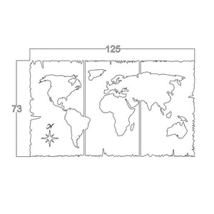 Cornice decorativa mondo 125x73 cm MT1924241 colore nero