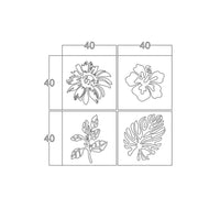 Cornice decorativa natura 40x40 cm MT1924181 colore nero