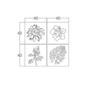 Cornice decorativa natura 40x40 cm MT1924181 colore nero