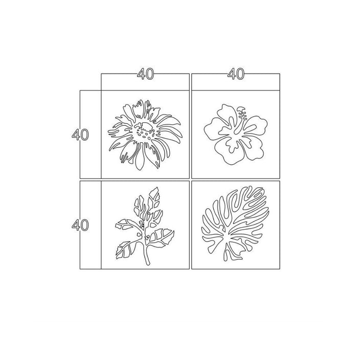 Cornice decorativa natura 40x40 cm MT1924181 colore nero