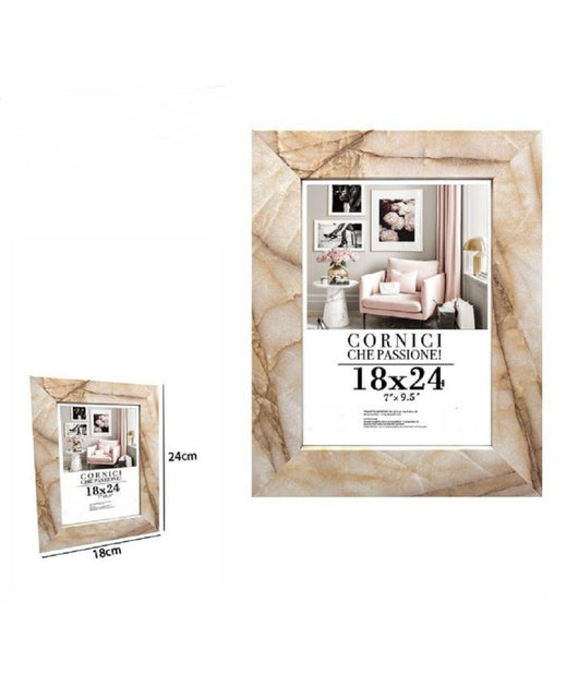 Cornice Foto Portafoto Quadri Tele Poster 18 X 24 Cm Modello Effetto Marmo 71661         