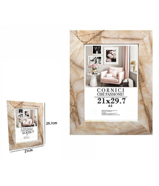 Cornice Foto Portafoto Quadri Tele Poster 21x29.7 Cm Modello Effetto Marmo 71664         