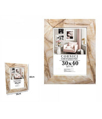 Cornice Foto Portafoto Quadri Tele Poster 30 X 40 Cm Modello Effetto Marmo 71666         