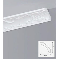 ml *** STOCK *** Pacco da 90ml di cornice decorativa in polistirene compatto XPS 50X50x2000 LD50G