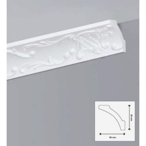 ml *** STOCK *** Pacco da 90ml di cornice decorativa in polistirene compatto XPS 50X50x2000 LD50G