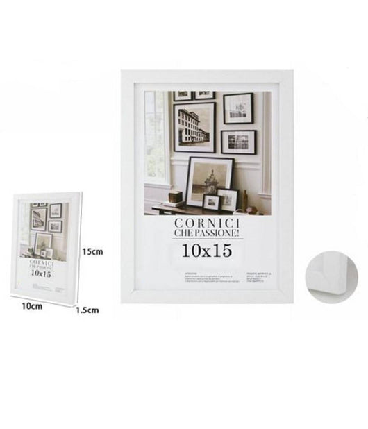 Cornice Per Foto Fotografie Quadri Tele Poster Portafoto 10 X 15 Cm Bianca 63145         