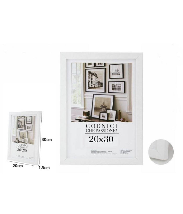 Cornice Per Foto Fotografie Quadri Tele Poster Portafoto 20 X 30 Cm Bianca 63149         