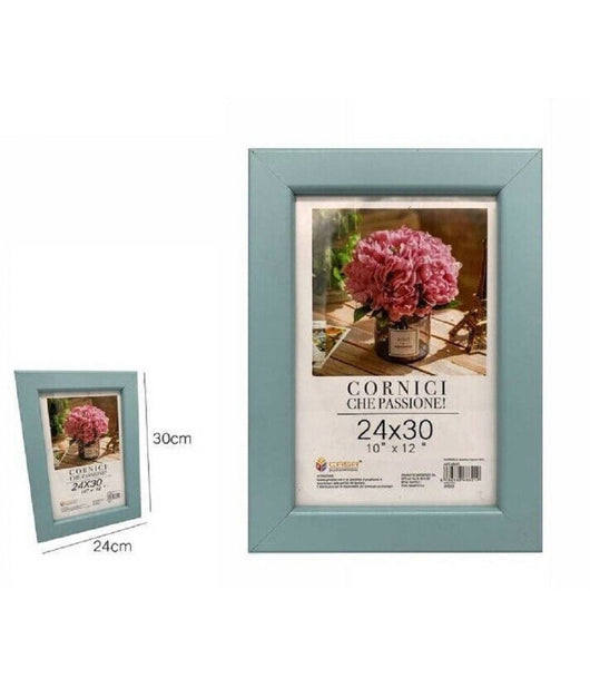 Cornice Per Foto Fotografie Quadri Tele Poster Portafoto 24 X 30cm Azzurra 68619         