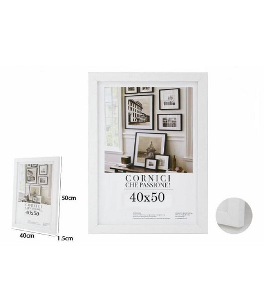 Cornice Per Foto Fotografie Quadri Tele Poster Portafoto 40 X 50 Cm Bianca 63152         