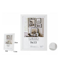 Cornice Per Foto Fotografie Quadri Tele Poster Portafoto 9 X 13 Cm Bianca 63144         