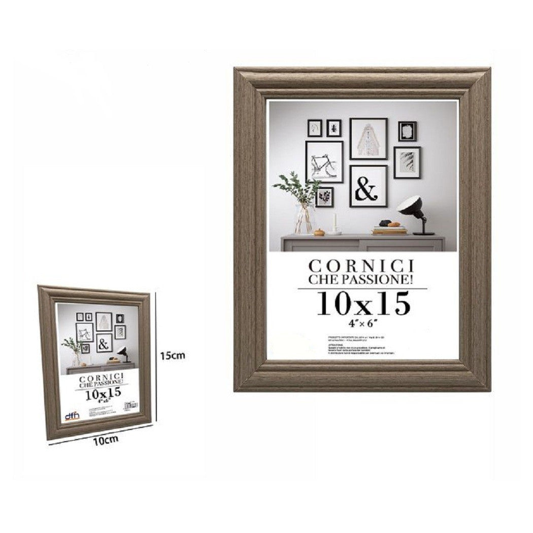 Trade Shop - Cornice Per Foto Porta Fotografie Quadri Tele 10 X 15 Cm Modello Legno 71640 -