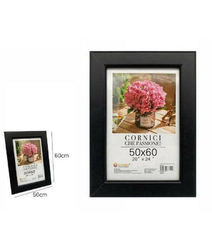 Cornice Portafoto Porta Foto Fotografia Quadri Tele Poster 50x60 Cm Nera 68658         