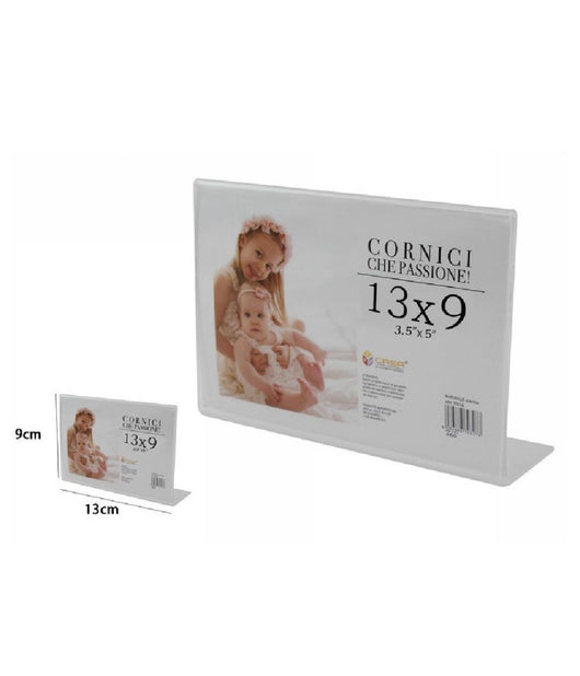 Cornice Portafoto Porta Foto Fotografie Acrilico Orizzontale Stand 13x9 Cm 70326         