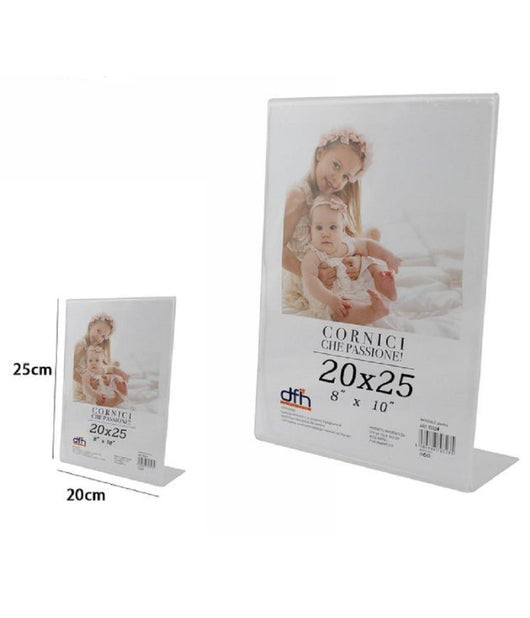 Cornice Portafoto Porta Foto Fotografie Acrilico Verticale Stand 20 X 25cm 70324         
