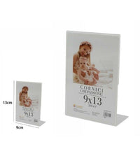 Cornice Portafoto Porta Foto Fotografie In Acrilico Verticale Stand 9x13cm 70320         