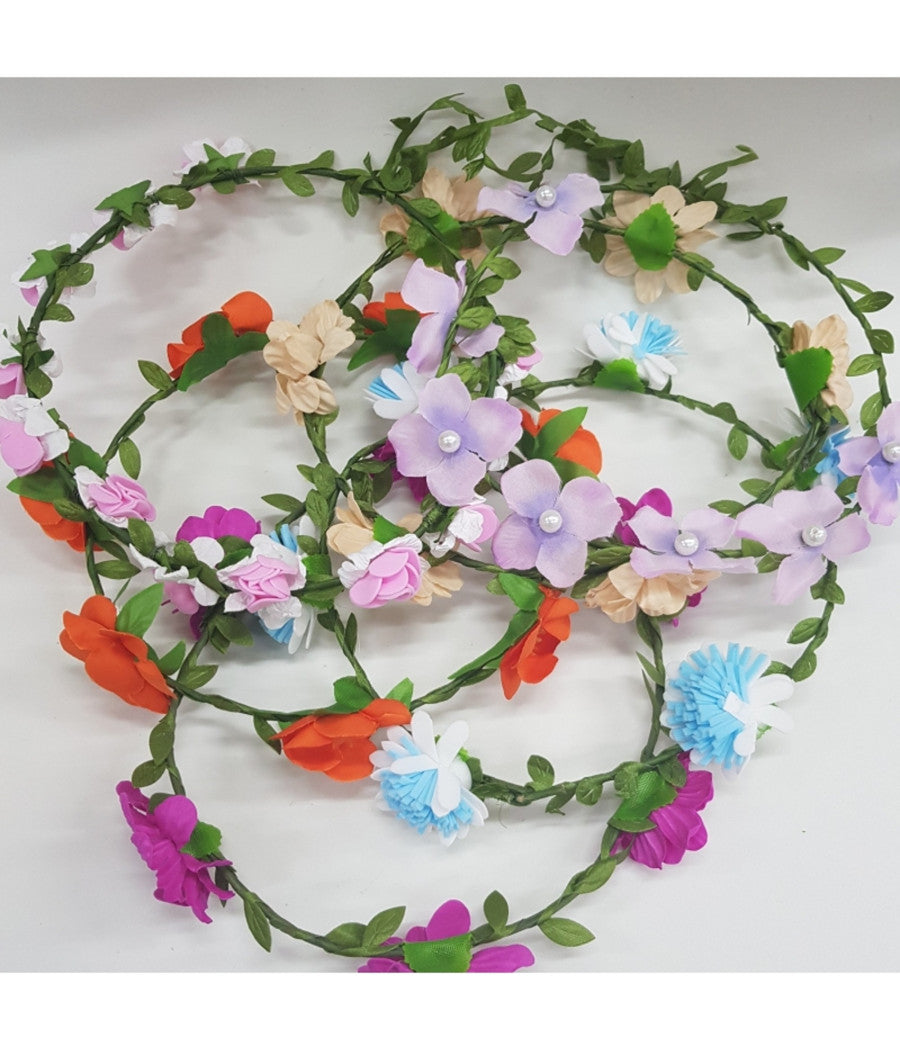 Corona Coroncina Ghirlanda Rose Diadema Addio Al Nubilato Matrimonio Wedding         