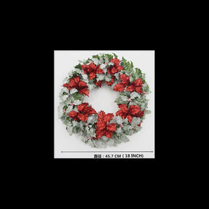 Coroncina con pungitopo rosso cm ø34h45