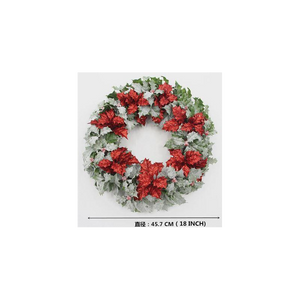 Coroncina con pungitopo rosso cm ø34h45