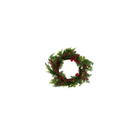 Coroncina plastica rosso tondo cm ø50