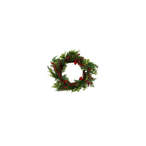 Coroncina plastica rosso tondo cm ø50