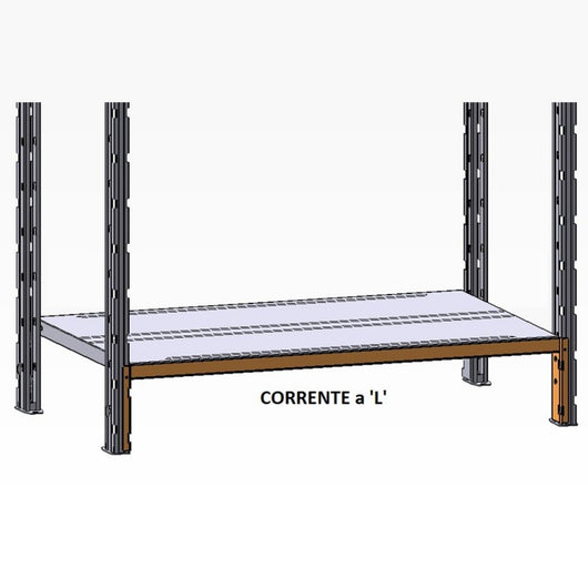 Corrente a “L” Grima in Metallo per Comporre Ripiano Kompos Lunghezza Cm. 80