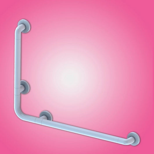 Corrimano angolare di sicurezza 78 x 55.5 cm per disabili colore bianco