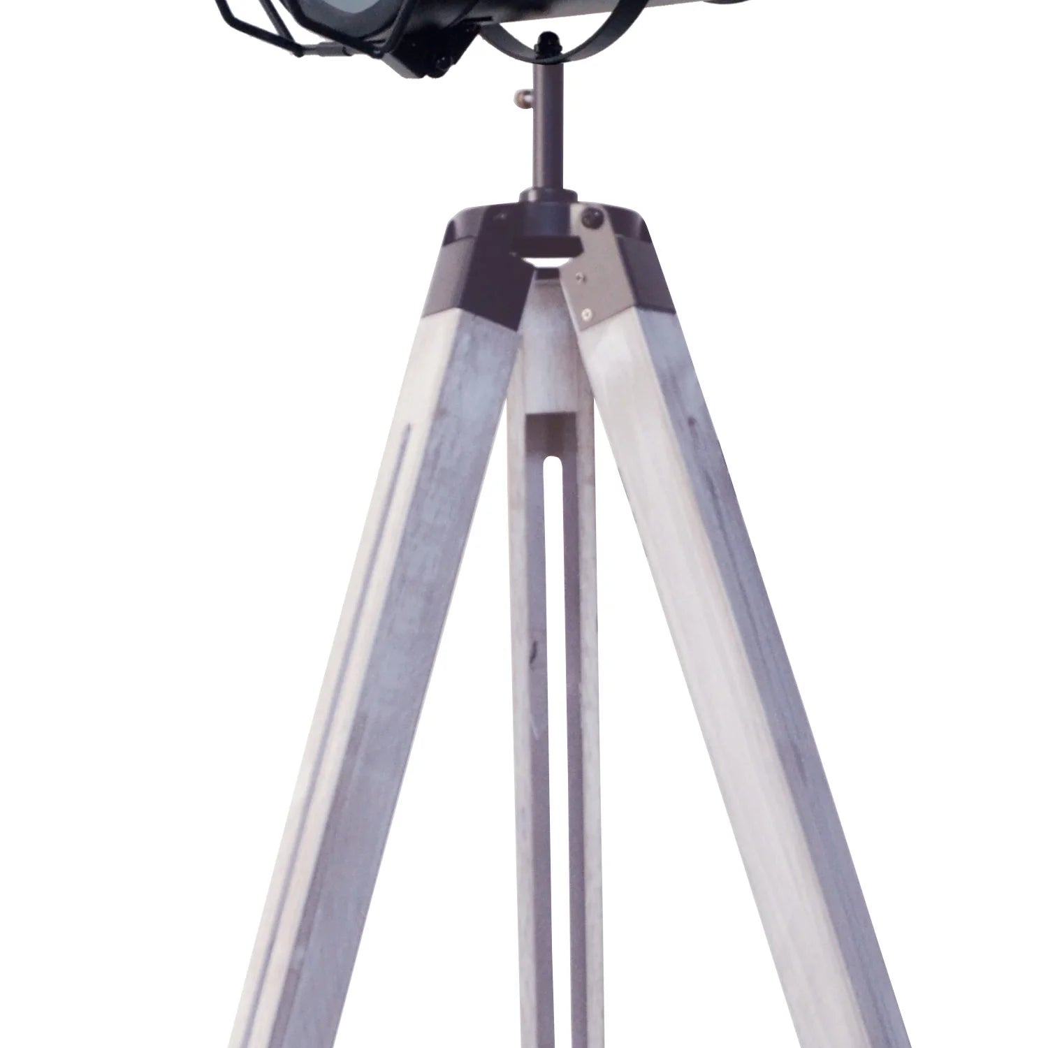 LÚZETE - COSME LAMPADA DA TERRA IN ACCIAIO ANTICATO BIANCO CON GRIGLIA