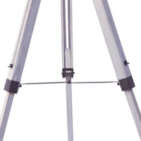 LÚZETE - COSME LAMPADA DA TERRA IN ACCIAIO ANTICATO BIANCO CON GRIGLIA