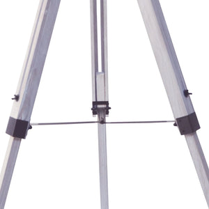 LÚZETE - COSME LAMPADA DA TERRA IN ACCIAIO ANTICATO BIANCO CON GRIGLIA