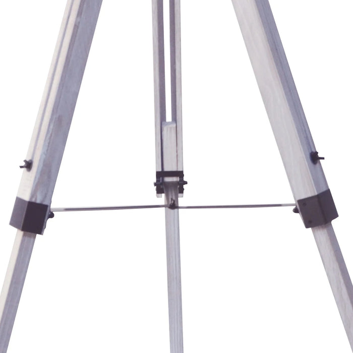 LÚZETE - COSME LAMPADA DA TERRA IN ACCIAIO ANTICATO BIANCO CON GRIGLIA