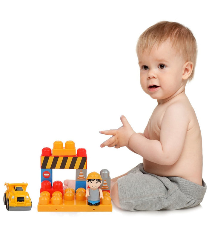 Costruzioni Giocattolo Per Bambini Cantiere 12pz Con Personaggio E Accessori         