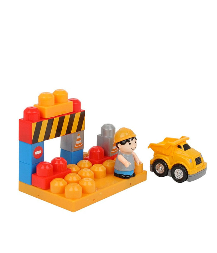 Costruzioni Giocattolo Per Bambini Cantiere 12pz Con Personaggio E Accessori         