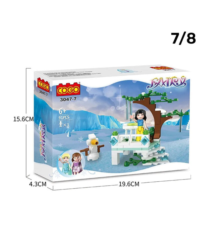 Blocks Dream Castle Costruzioni Per Bambini Diy Castello Frozen 8 Set Assortiti         