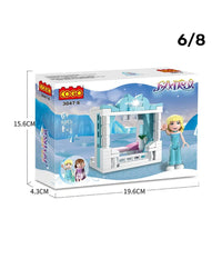 Blocks Dream Castle Costruzioni Per Bambini Diy Castello Frozen 8 Set Assortiti         