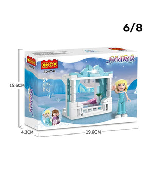 Blocks Dream Castle Costruzioni Per Bambini Diy Castello Frozen 8 Set Assortiti         