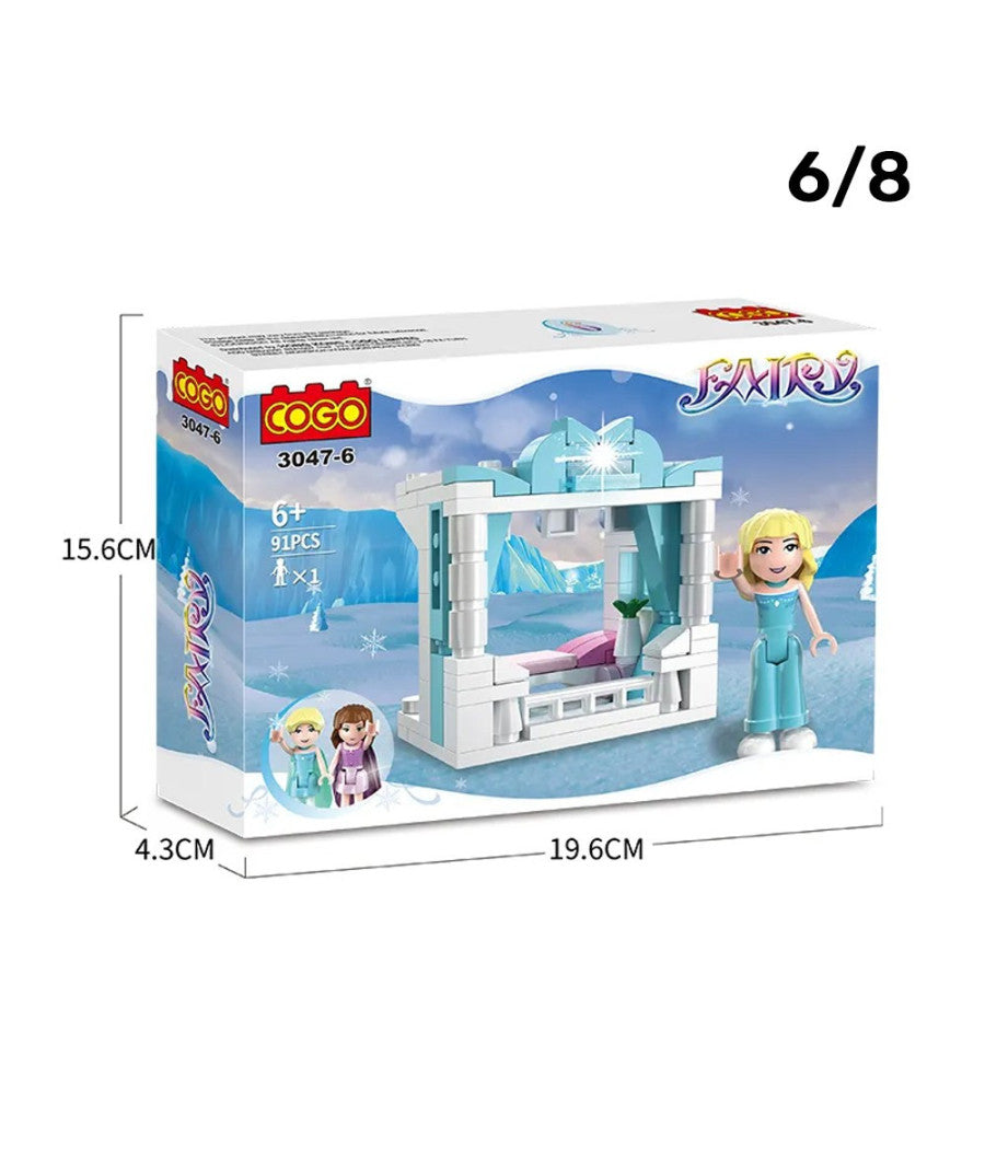 Blocks Dream Castle Costruzioni Per Bambini Diy Castello Frozen 8 Set Assortiti         