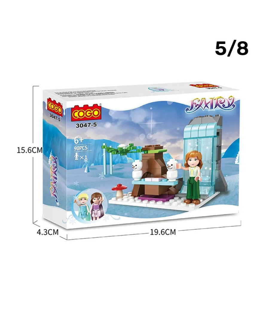 Blocks Dream Castle Costruzioni Per Bambini Diy Castello Frozen 8 Set Assortiti         