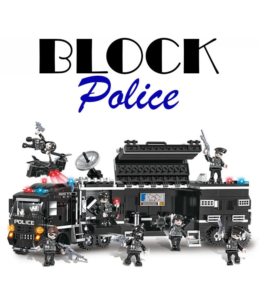 Costruzioni Per Bambini Blocks Police Caserma Di Polizia Diy 8 Set Assortiti         