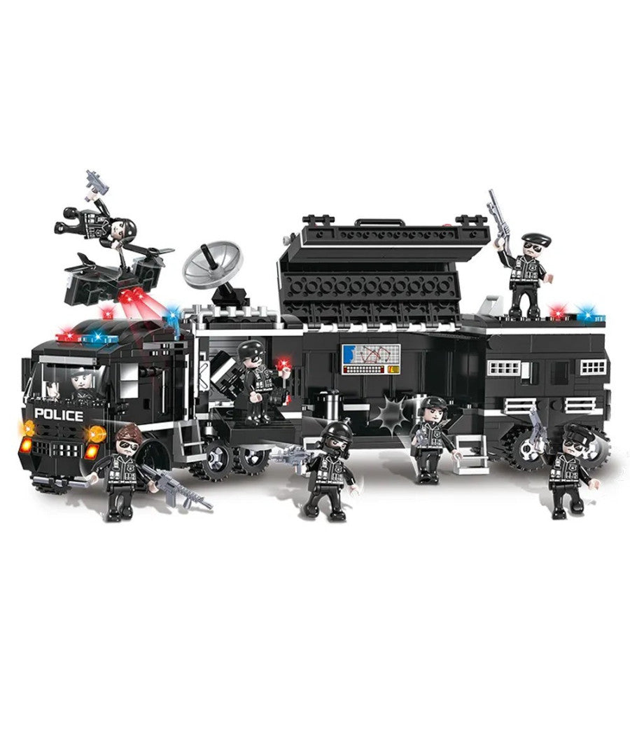 Costruzioni Per Bambini Blocks Police Caserma Di Polizia Diy 8 Set Assortiti         