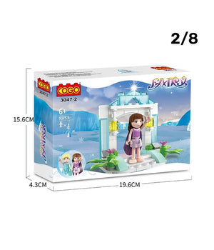 Blocks Dream Castle Costruzioni Per Bambini Diy Castello Frozen 8 Set Assortiti         