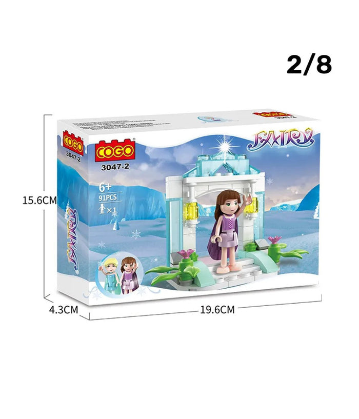 Blocks Dream Castle Costruzioni Per Bambini Diy Castello Frozen 8 Set Assortiti         
