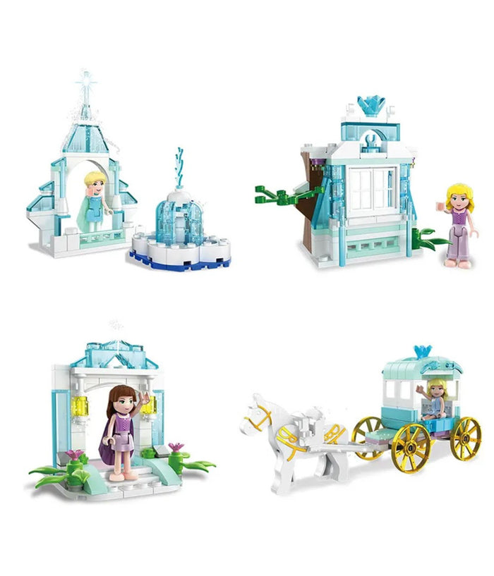 Blocks Dream Castle Costruzioni Per Bambini Diy Castello Frozen 8 Set Assortiti         