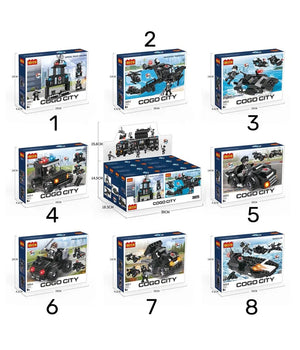 Costruzioni Per Bambini Blocks Police Caserma Di Polizia Diy 8 Set Assortiti         
