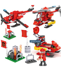 Costruzioni Per Bambini Blocks Firefighters Pompieri Diy 8 Set Assortiti         